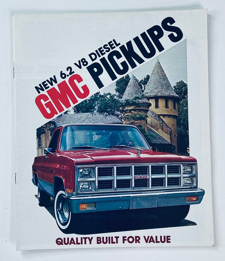 1982 GMC Pickups 6.2 V8 Diesel Dealer Showroom Sales Brochure Guide Catalog