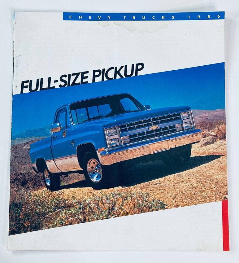 1986 Chevrolet Full-Size Pickup Dealer Showroom Sales Brochure Guide Catalog