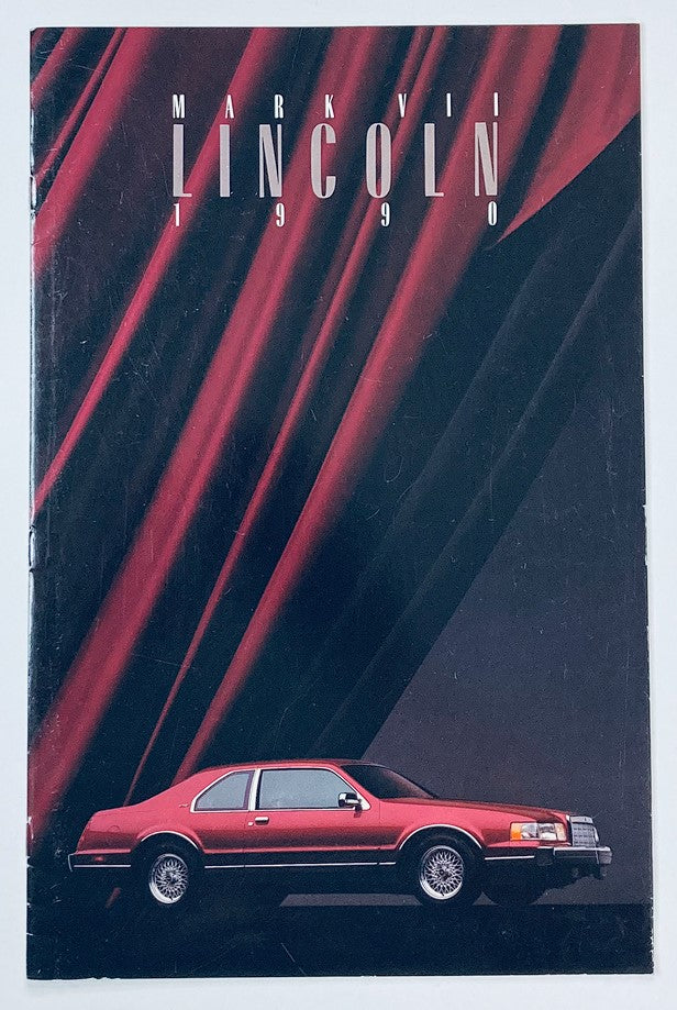 1990 Lincoln Mark VII Dealer Showroom Sales Brochure Guide Catalog