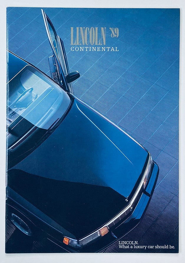 1989 Lincoln Continental Dealer Showroom Sales Brochure Guide Catalog