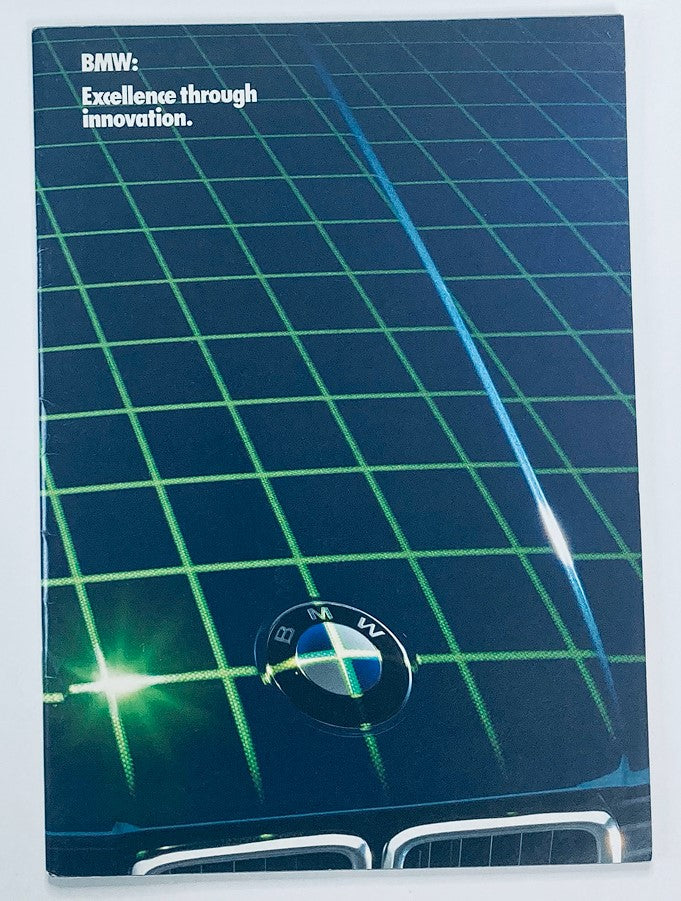 1985 BMW Dealer Showroom Sales Brochure Guide Catalog