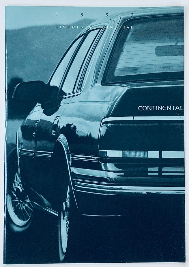 1993 Lincoln Continental Dealer Showroom Sales Brochure Guide Catalog