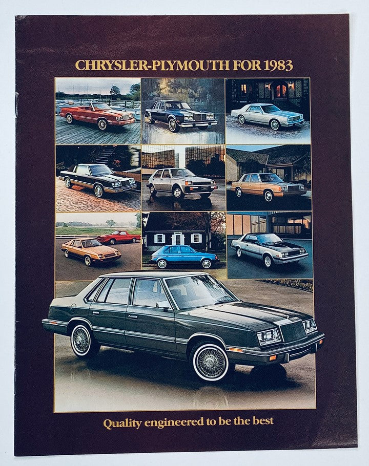 1983 Chrysler-Plymouth Dealer Showroom Sales Brochure Guide Catalog