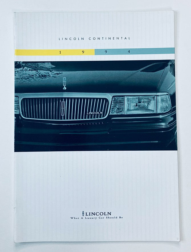 1994 Lincoln Continental Dealer Showroom Sales Brochure Guide Catalog