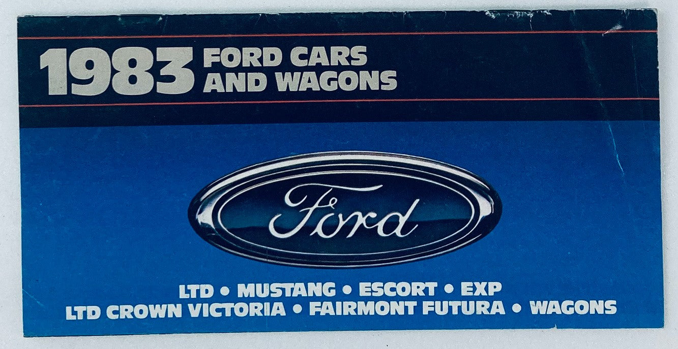 1983 Ford Cars and Wagons Dealer Showroom Sales Brochure Guide Catalog