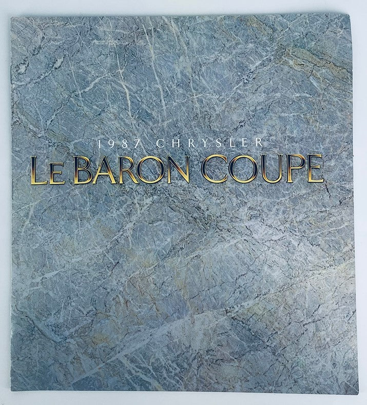 1987 Chrysler Le Baron Coupe Dealer Showroom Sales Brochure Guide Catalog