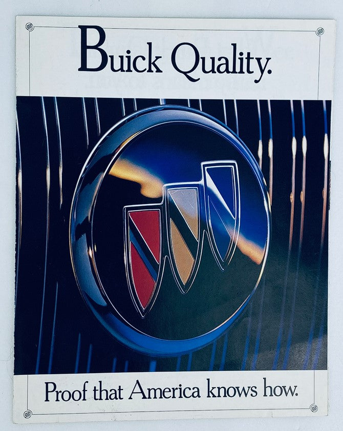 80s 90s Buick Full Line Dealer Showroom Sales Brochure Guide Catalog