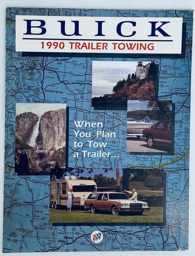 1990 Buick Trailer Towing Dealer Showroom Sales Brochure Guide Catalog