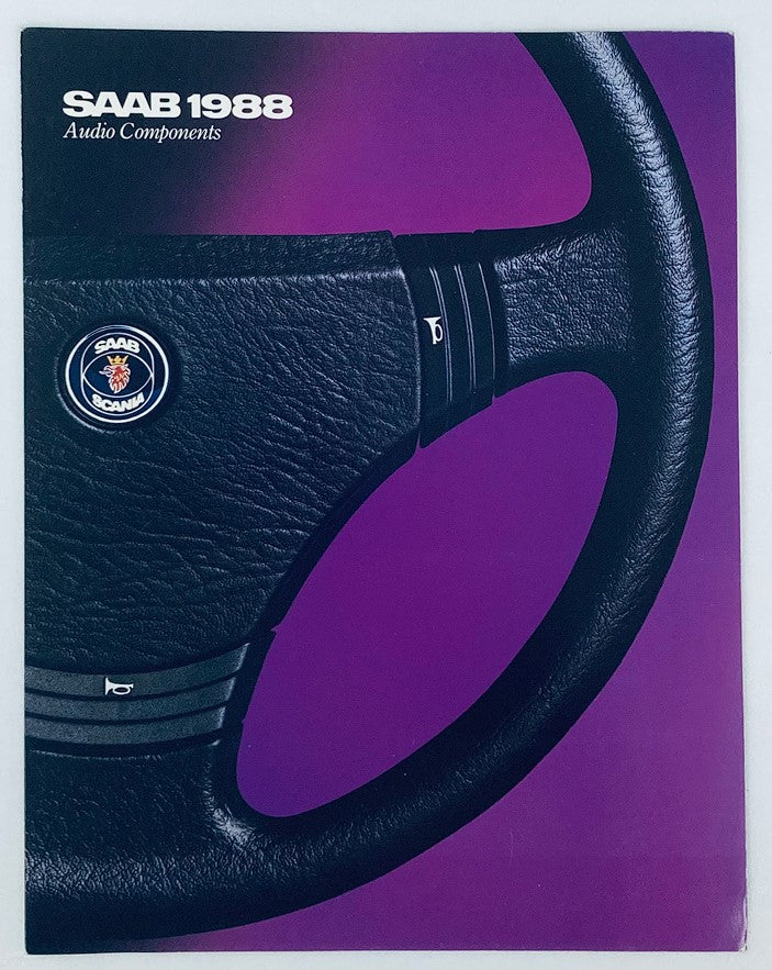 1988 Saab Audio Components Dealer Showroom Sales Brochure Guide Catalog