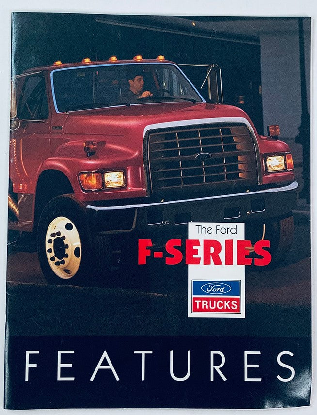 Cover image of the 1994 Ford Truck F-Series Dealer Showroom Sales Brochure Guide Catalog featuring a red Ford F-Series truck, highlighting the brochure's features and design.