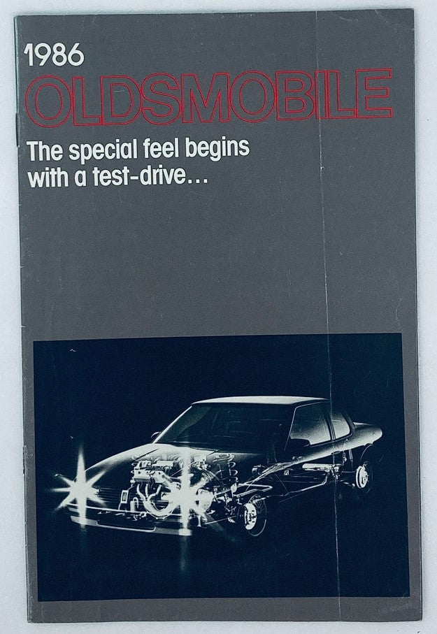 1986 Oldsmobile Full Line Dealer Showroom Sales Brochure Guide Catalog