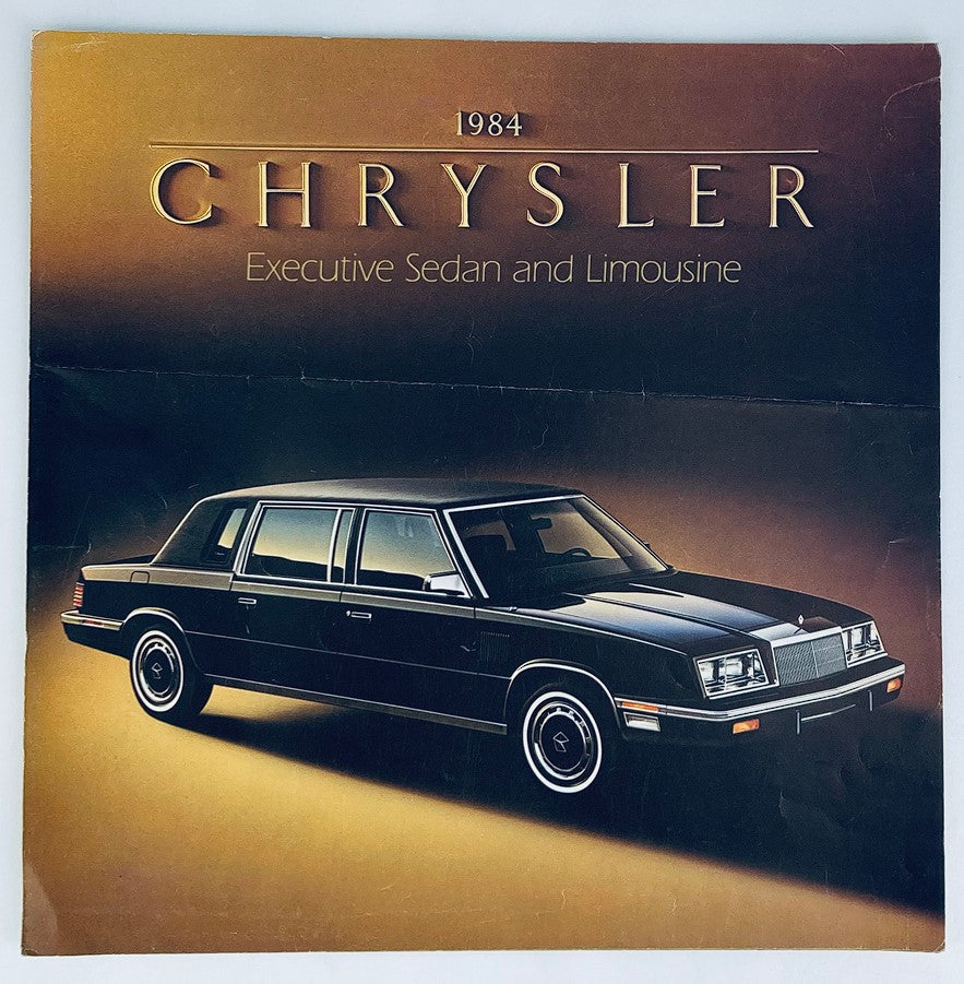 1984 Chrysler Executive Sedan Dealer Showroom Sales Brochure Guide Catalog