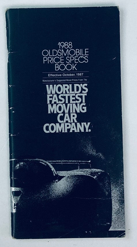 1988 Oldsmobile Price Specs Book Dealer Showroom Sales Brochure Guide Catalog