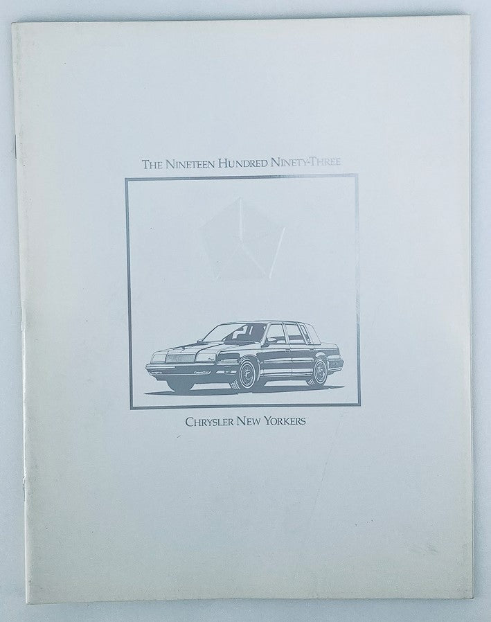 1993 Chrysler New Yorkers Dealer Showroom Sales Brochure Guide Catalog