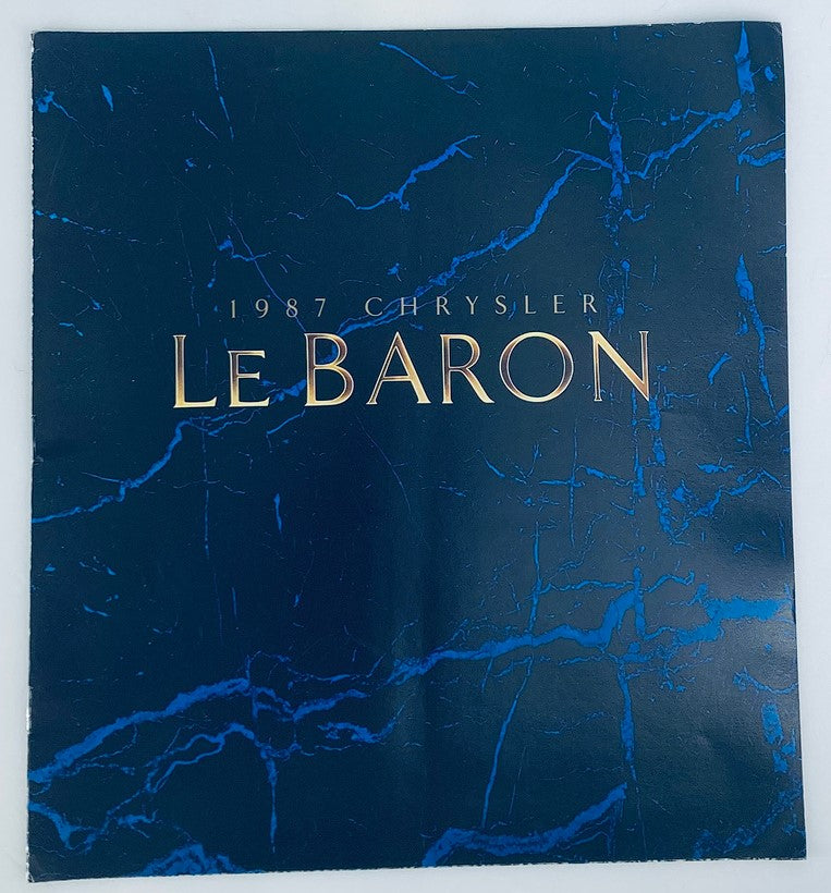 1987 Chrysler Le Baron Dealer Showroom Sales Brochure Guide Catalog