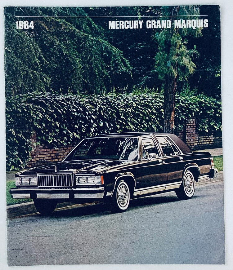 1984 Mercury Grand Marquis Dealer Showroom Sales Brochure Guide Catalog