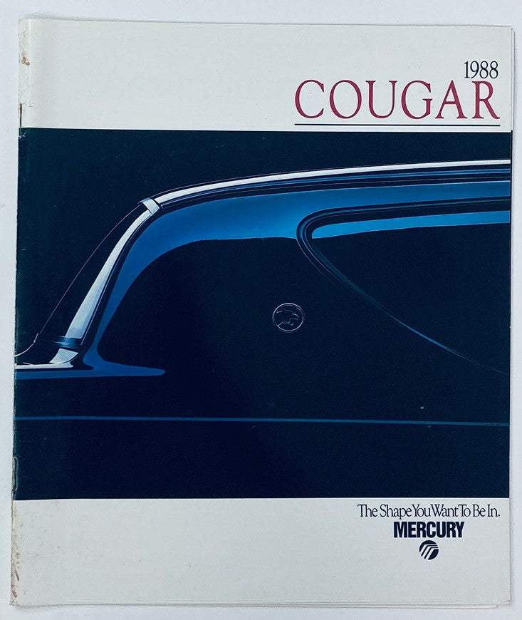 1988 Mercury Cougar Full Line Dealer Showroom Sales Brochure Guide Catalog