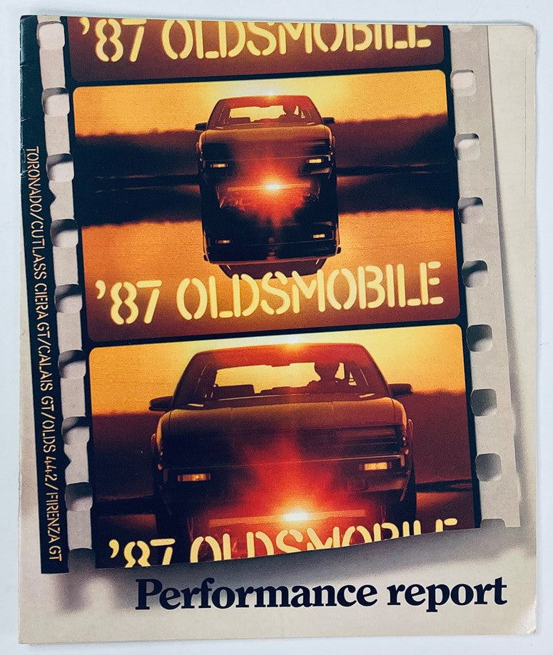 1987 Oldsmobile Performance Report Dealer Showroom Sales Brochure Guide Catalog