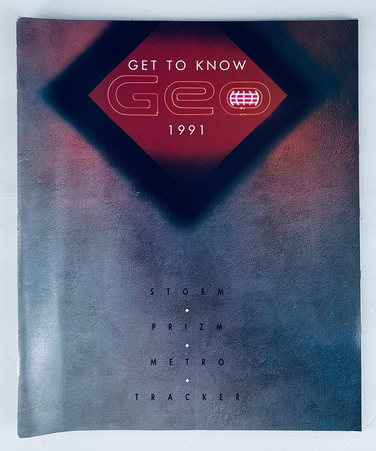 1991 Geo Storm, Prizm, Metro Dealer Showroom Sales Brochure Guide Catalog