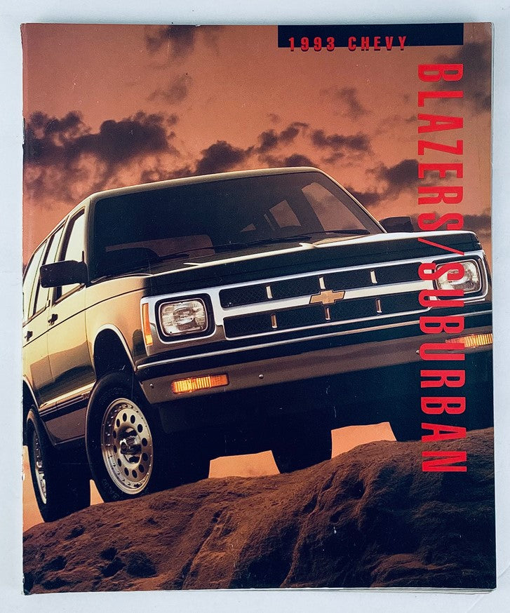 1993 Chevrolet Blazer & Suburban Dealer Showroom Sales Brochure Guide Catalog