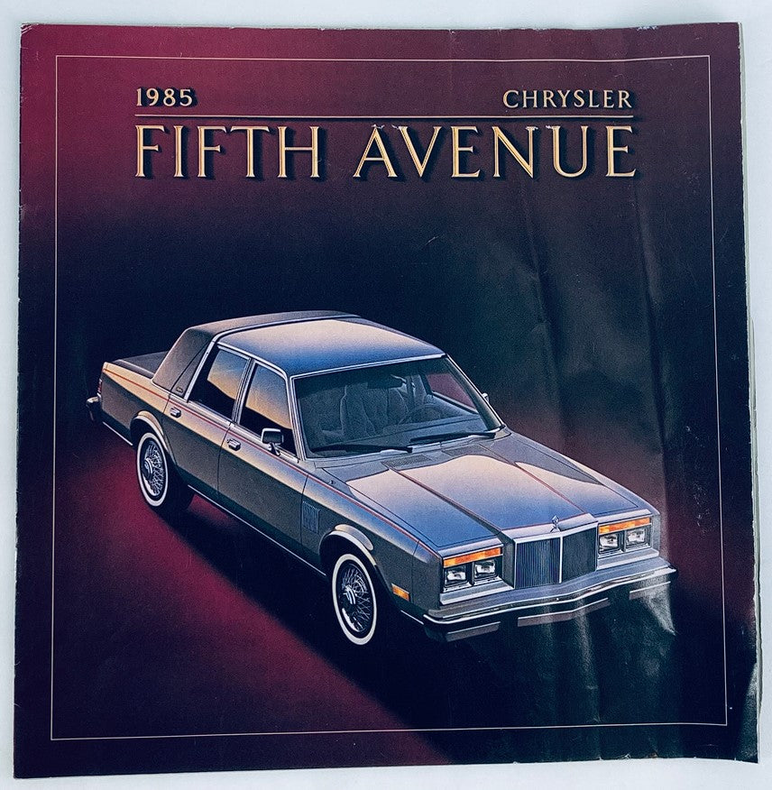 1985 Chrysler Fifth Avenue Dealer Showroom Sales Brochure Guide Catalog