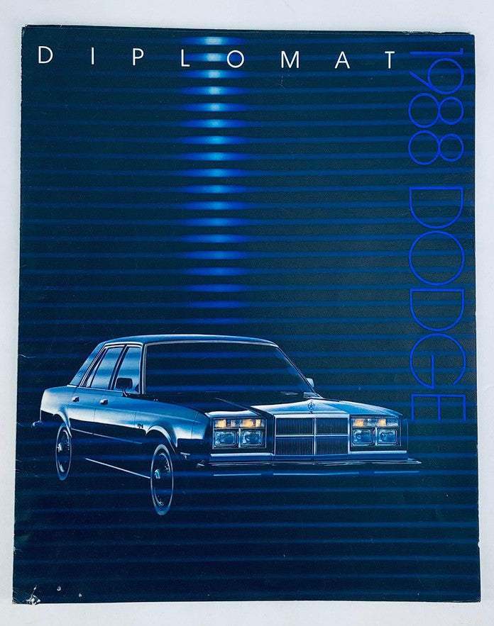 1988 Dodge Diplomat Dealer Showroom Sales Brochure Guide Catalog