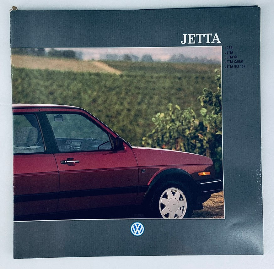 1988 Volkswagen Jetta Dealer Showroom Sales Brochure Guide Catalog