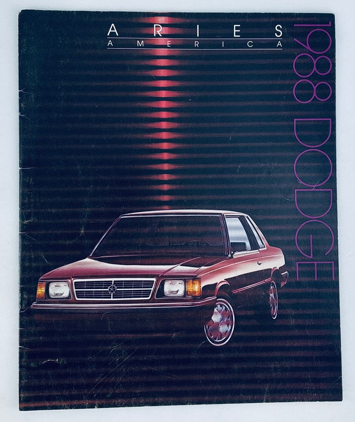 1988 Dodge Aries America Dealer Showroom Sales Brochure Guide Catalog