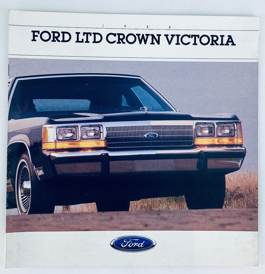 1988 Ford Crown Victoria Dealer Showroom Sales Brochure Guide Catalog