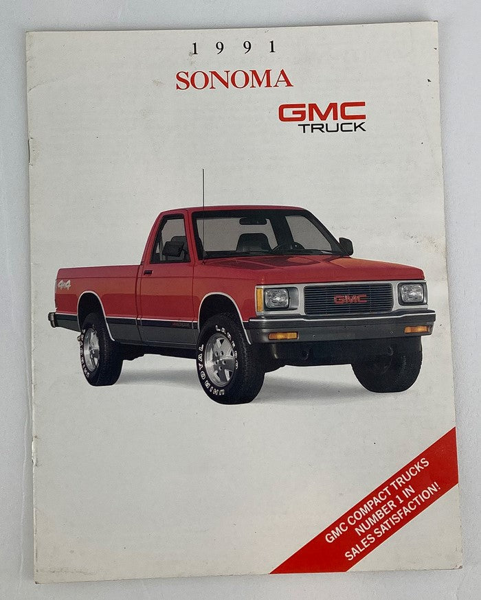 1991 GMC Truck Sonoma Dealer Showroom Sales Brochure Guide Catalog