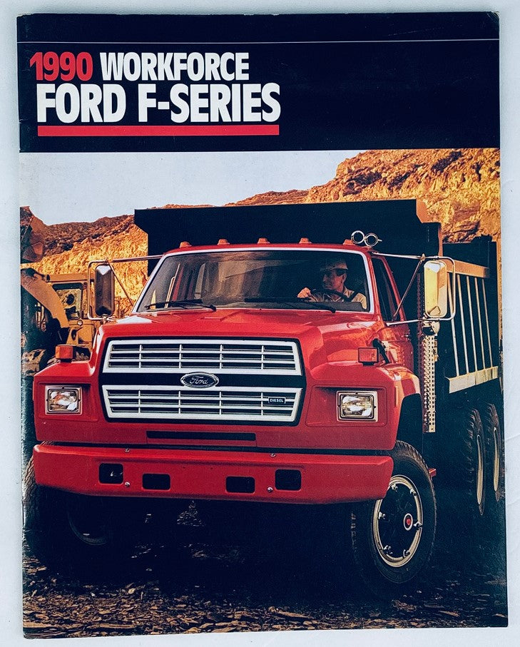 1990 Ford Workforc F-Series Dealer Showroom Sales Brochure Guide Catalog