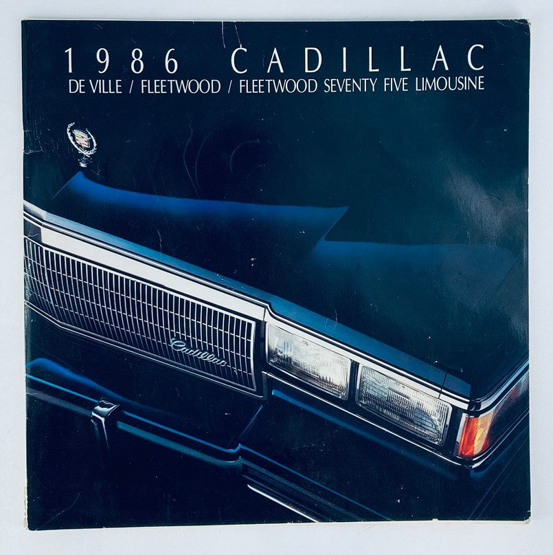 1986 Cadillac De Ville, Fleetwood Dealer Showroom Sales Brochure Guide Catalog