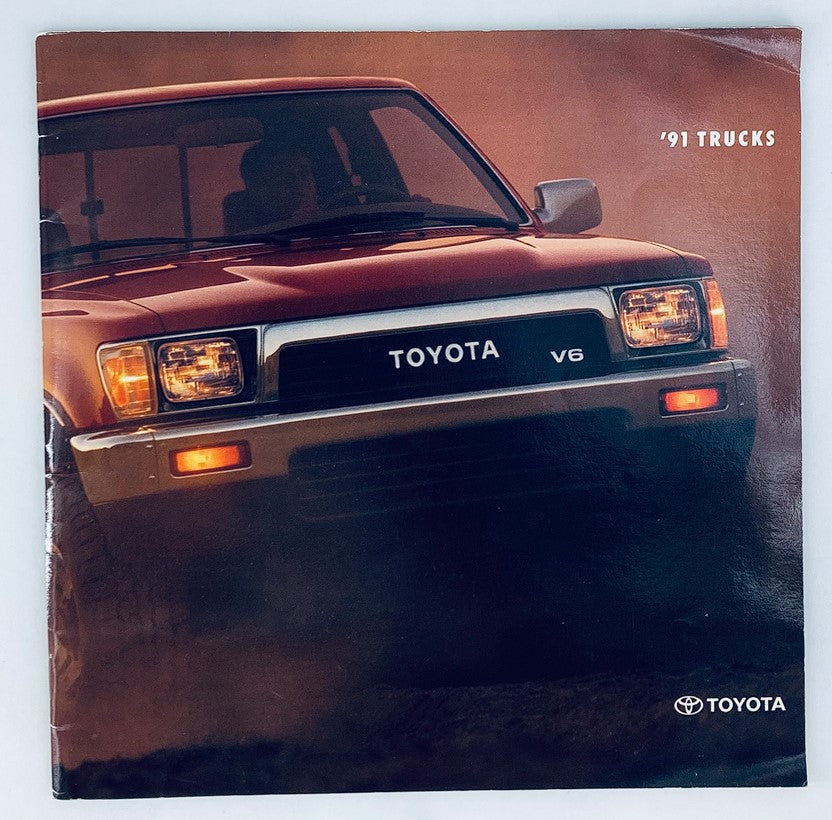 1991 Toyota Trucks V6 Lineup Dealer Showroom Sales Brochure Guide Catalog