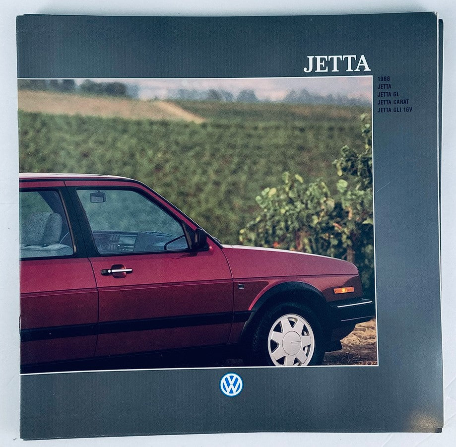 1988 Volkswagen Jetta, Jetta GL Dealer Showroom Sales Brochure Guide Catalog