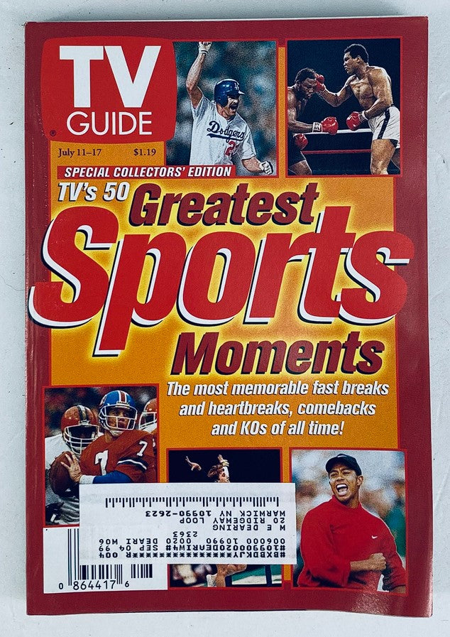 TV Guide Magazine July 11 1998 Tiger Woods, Muhammad Ali NY Metro Ed.