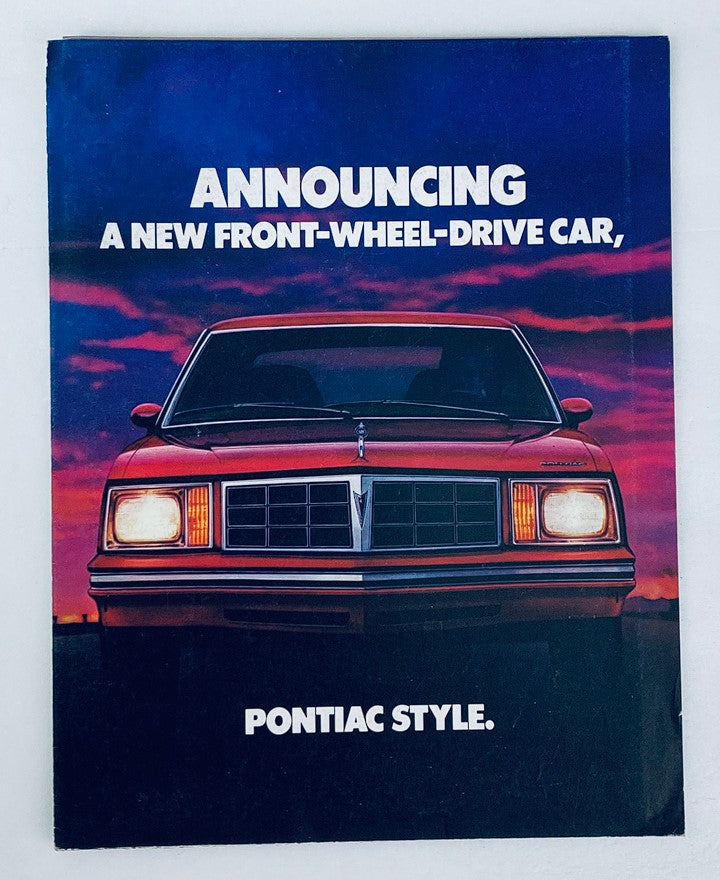 1980 Pontiac Front-Wheel-Drive Dealer Showroom Sales Brochure Guide Catalog