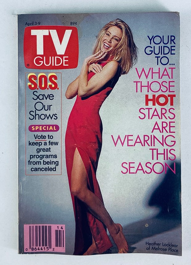 TV Guide Magazine April 3 1993 Heather Locklear NY Metro Ed. No Label