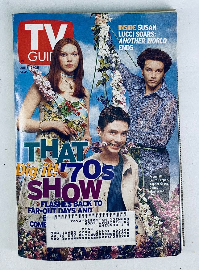 TV Guide Magazine June 19 1999 Laura Prepon, Topher Grace & Danny NY Metro Ed.