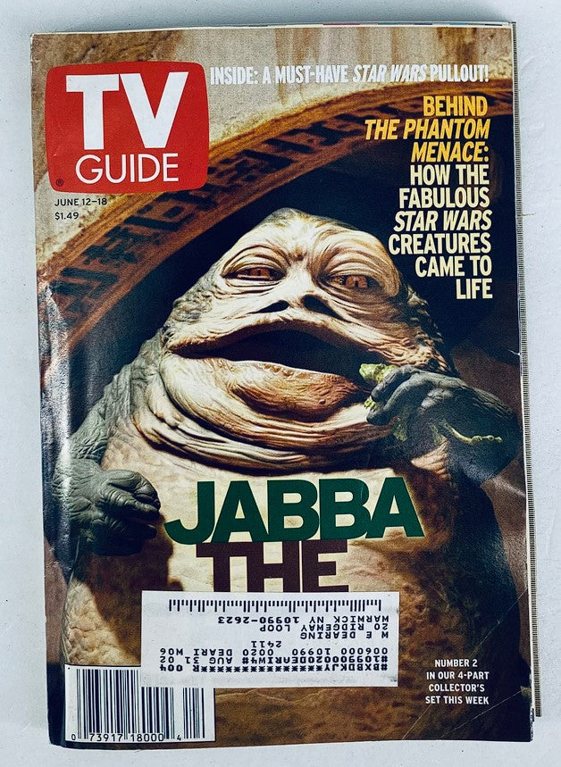 TV Guide Magazine June 12 1999 Jabba the Hutt Star Wars NY Metro Ed.