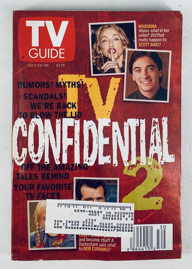 TV Guide Magazine July 24 1999 Madonna and Scott Baio NY Metro Ed.