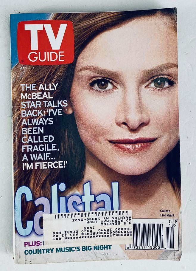 TV Guide Magazine May 1 1999 Calista Flockhart of Ally McBeal NY Metro Ed.