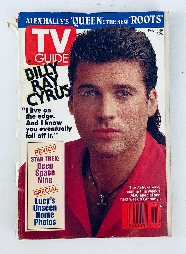 TV Guide Magazine February 13 1993 Billy Ray Cyrus NY Metro Ed. No Label