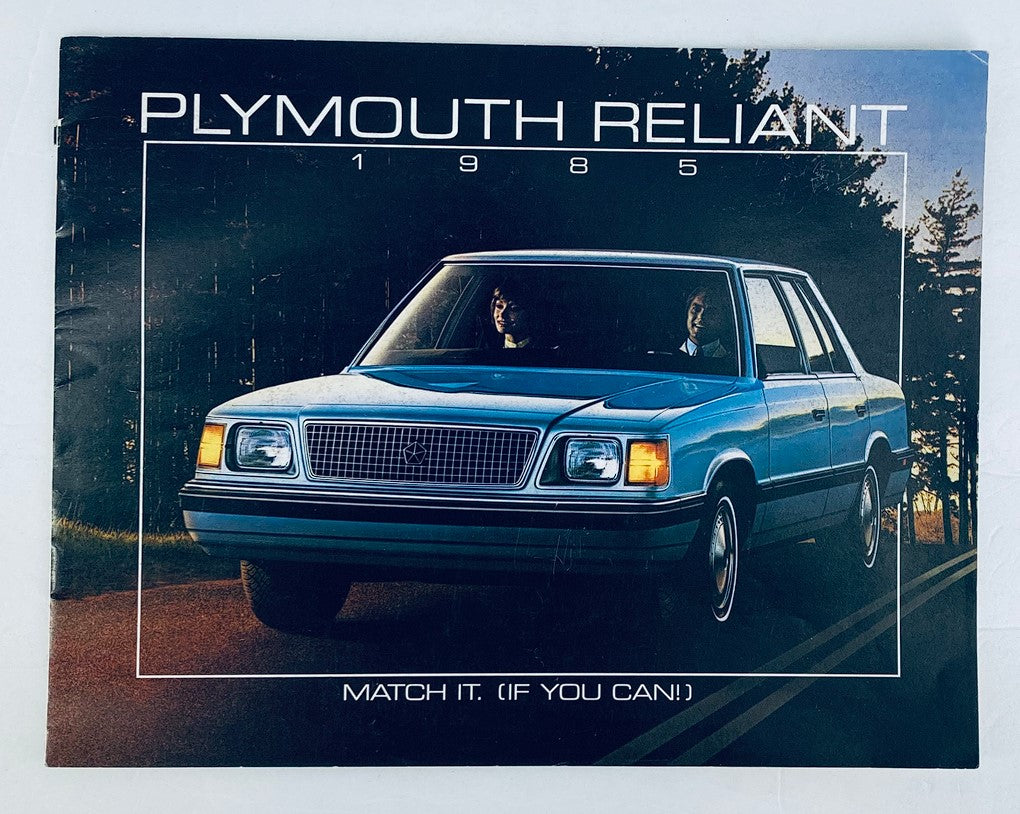 1985 Plymouth Reliant Dealer Showroom Sales Brochure Guide Catalog