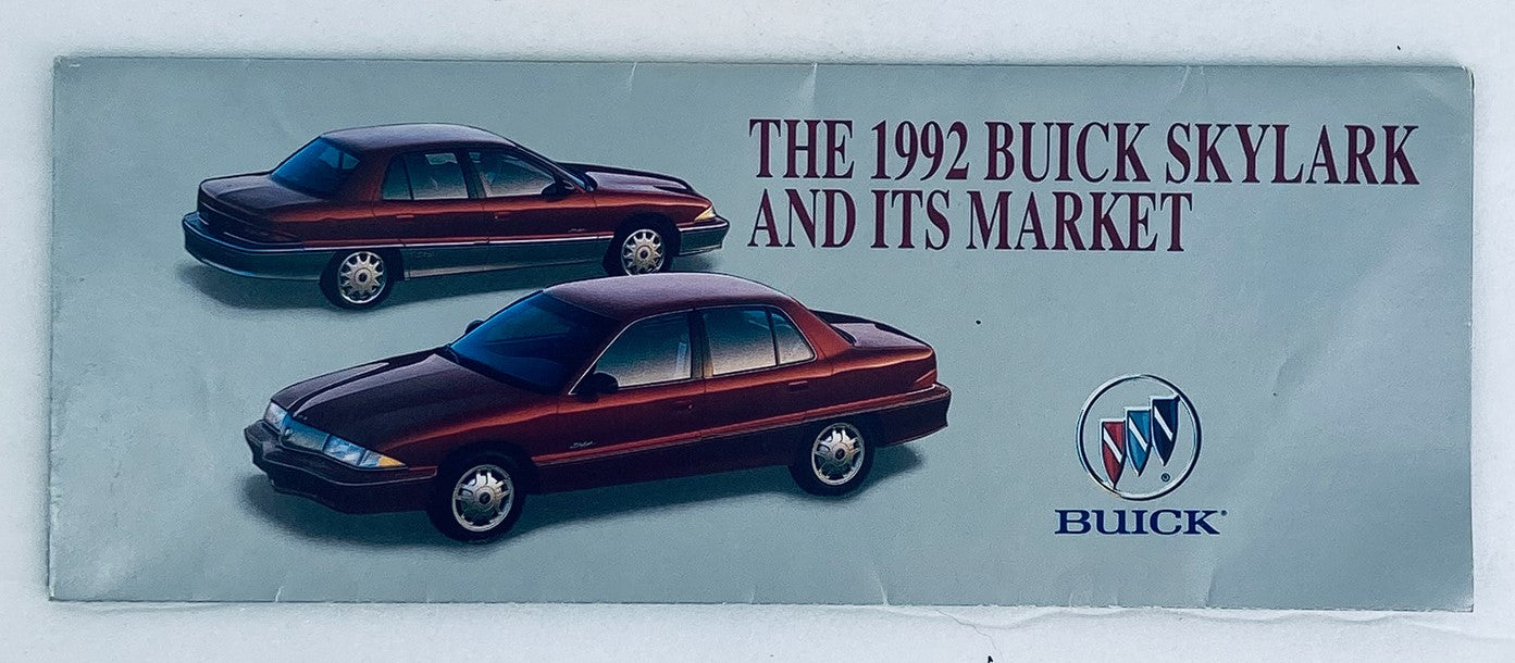 1992 Buick Skylark Dealer Showroom Sales Brochure Guide Catalog