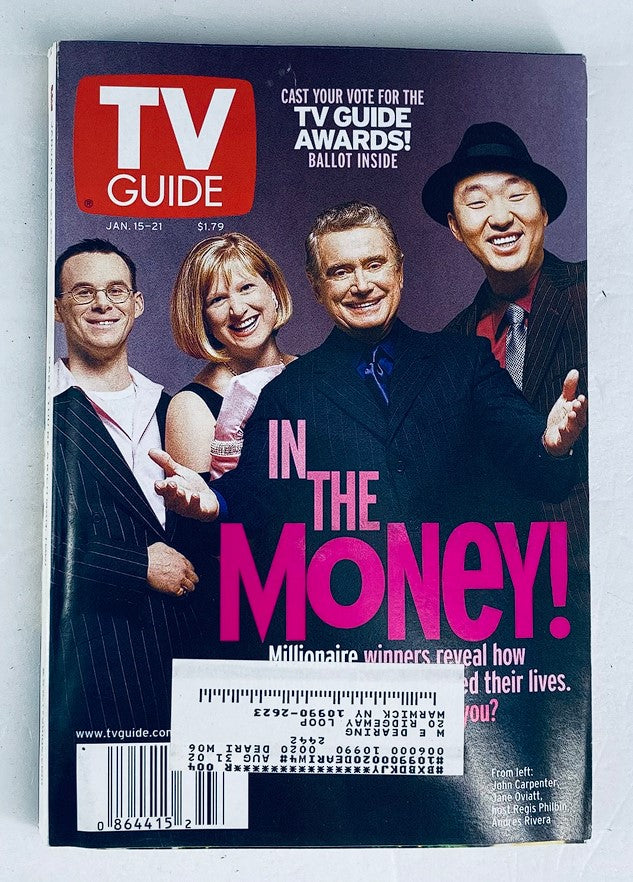 TV Guide Magazine January 15 2000 John Carpenter, Jane Oviatt NY Metro Ed.