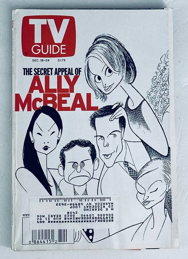 TV Guide Magazine December 18 1999 The Secret Appeal of Ally McBeal NY Metro Ed.