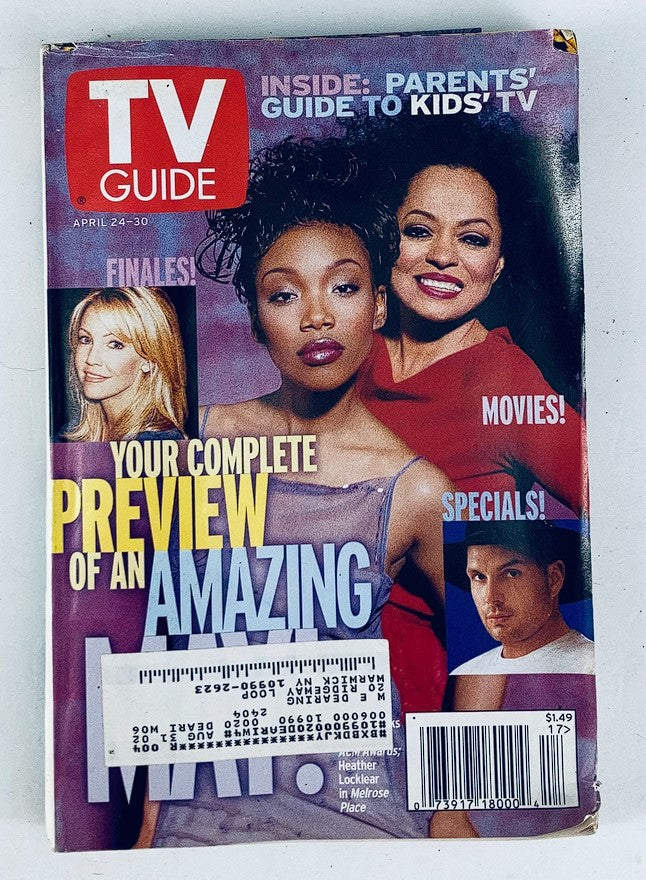 TV Guide Magazine April 24 1999 Heather Locklear Brandy Diana Ross NY Metro Ed.