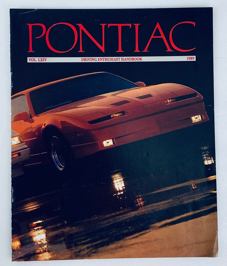 1989 Vol 64 Pontiac Handbook Dealer Showroom Sales Brochure Guide Catalog