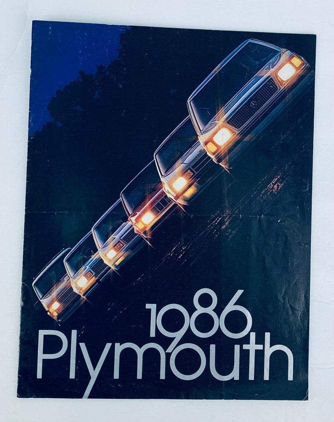 1986 Plymouth Lineup Dealer Showroom Sales Brochure Guide Catalog