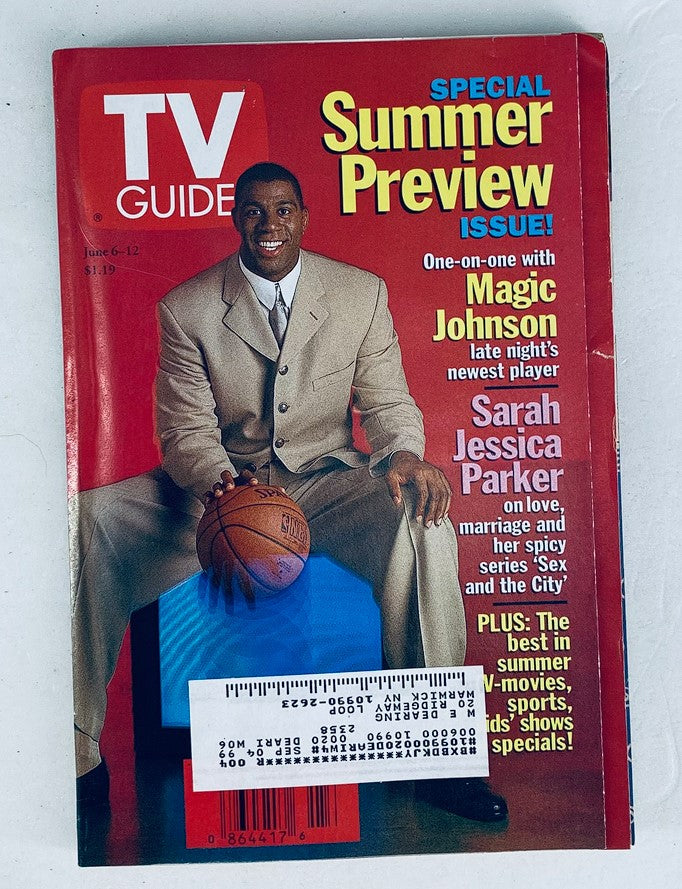 TV Guide Magazine June 6 1998 NBA LA Lakers Magic Johnson NY Metro Ed.